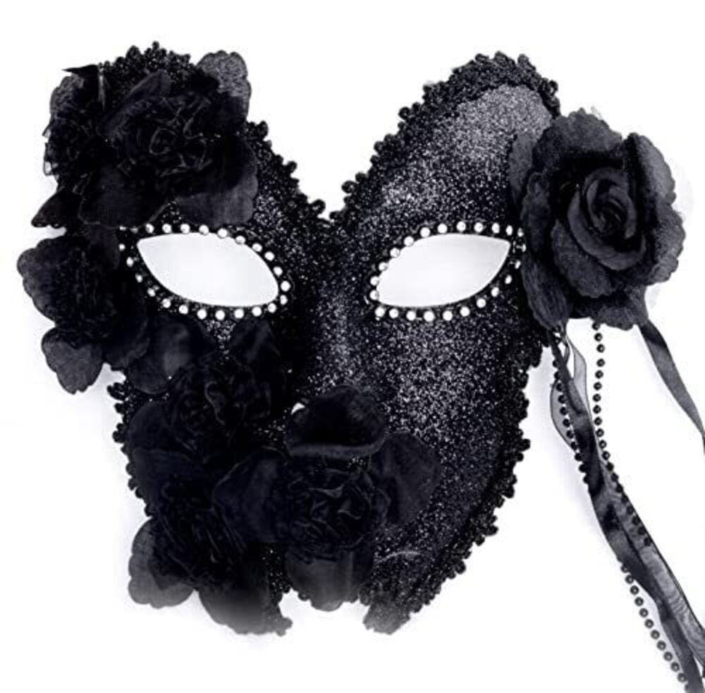 1463 Halloween masquerade Venetian mask costume mask feather masquerade